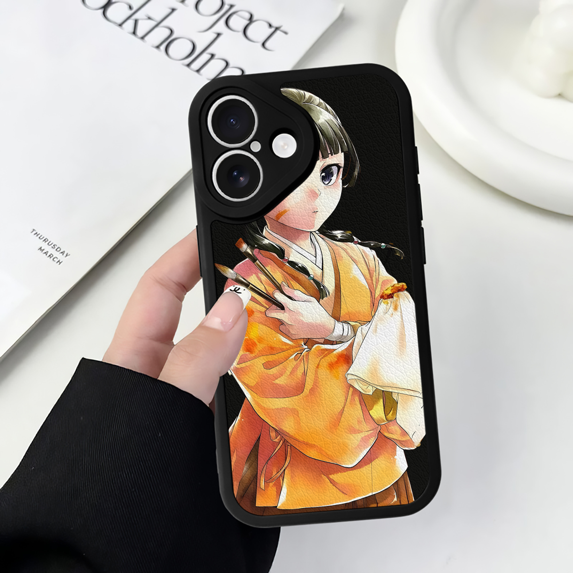 （画像用） 薬屋のひとりごと The Apothecary Diaries 【iPhone 16シリーズ対応】シリコンスマホケース（レザー調） 材質：シリコン